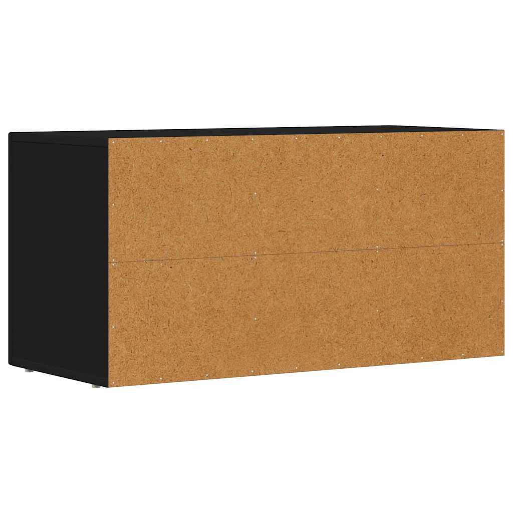 Cabinet TV Negru 80 x 35 x 40 cm Lemn compozit — imaginea 8