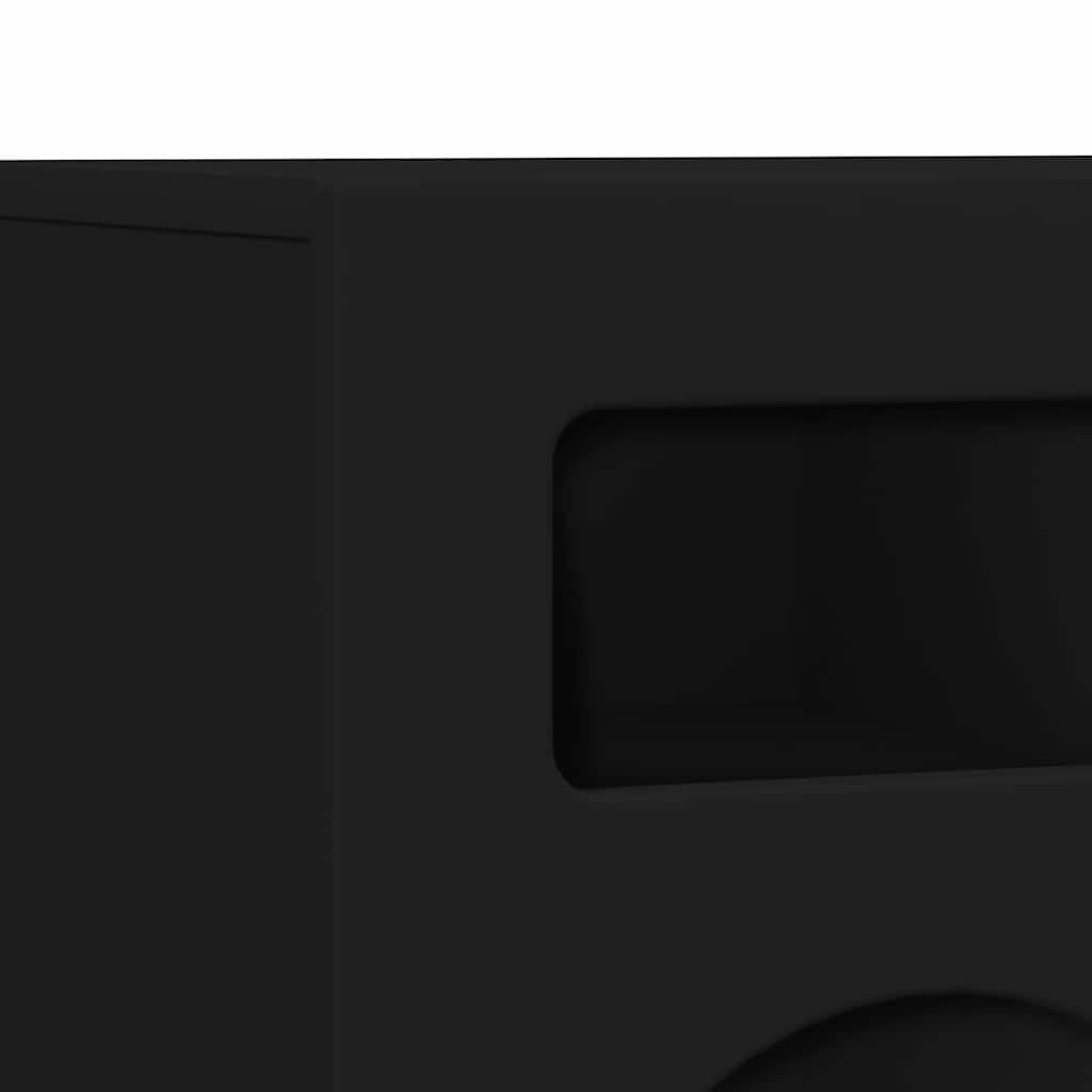 Cabinet TV Negru 80 x 35 x 40 cm Lemn compozit — imaginea 9