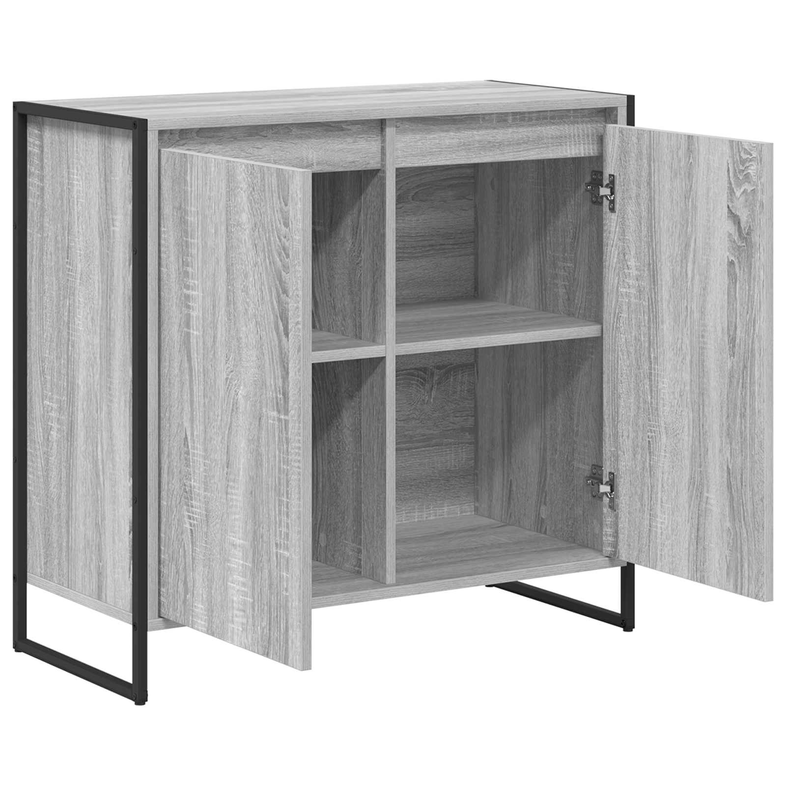 Dulap lateral Gri Sonoma 79 x 36 x 75 cm Lemn compozit — imaginea 5