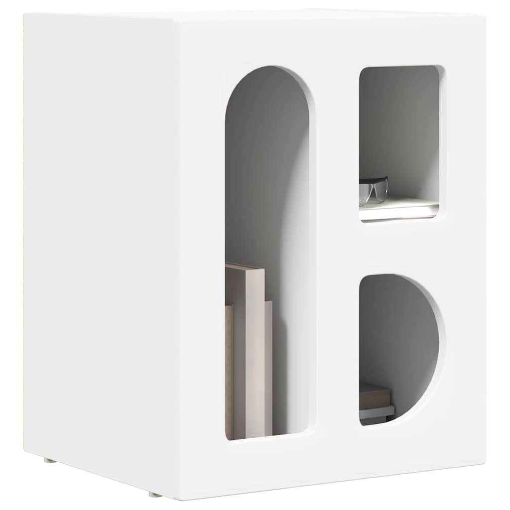 Noptiera 2 pcs Alb 40 x 35 x 50 cm Lemn compozit — imaginea 4