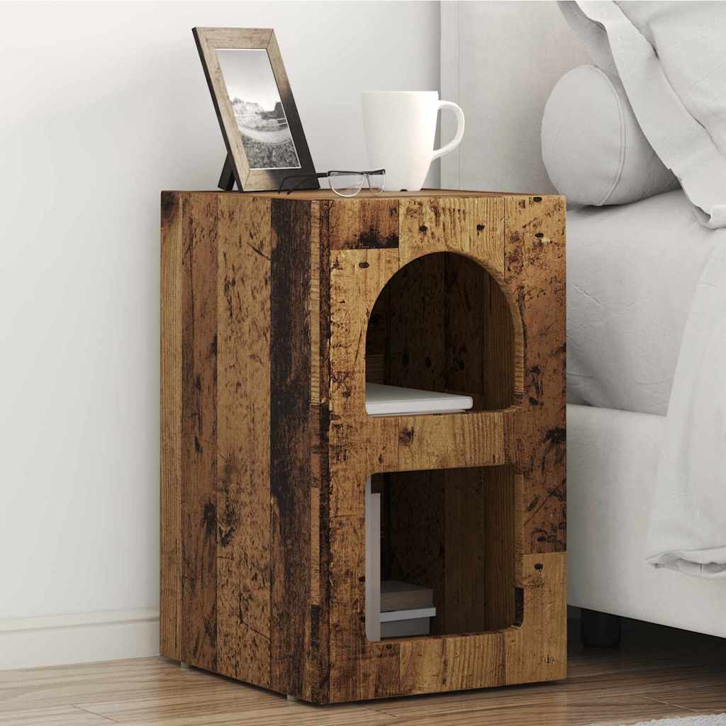 Noptiera Lemn vechi 29.5 x 35 x 50 cm Lemn compozit — imaginea 2