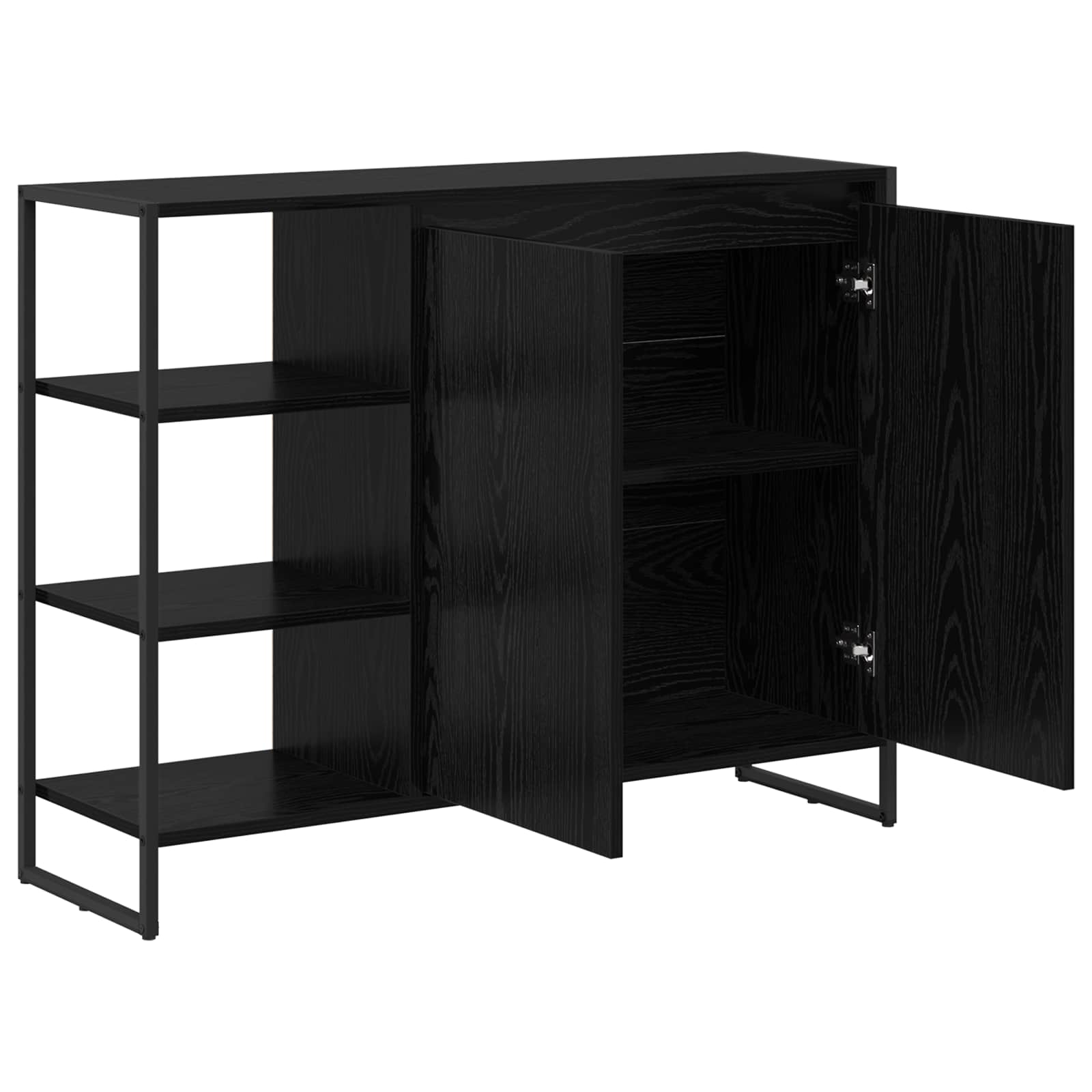 Dulap lateral Stejar Negru 96.5 x 30 x 75 cm Lemn compozit — imaginea 5