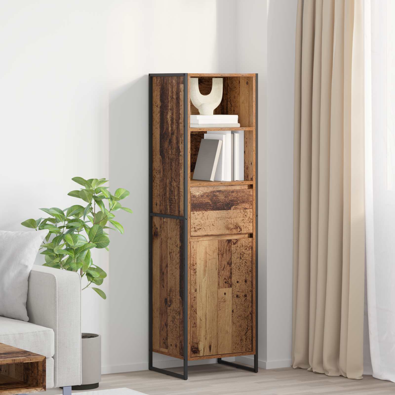 Dulap pentru carti Lemn Vechi 43 x 36 x 150.5 cm Lemn compozit — imaginea 2