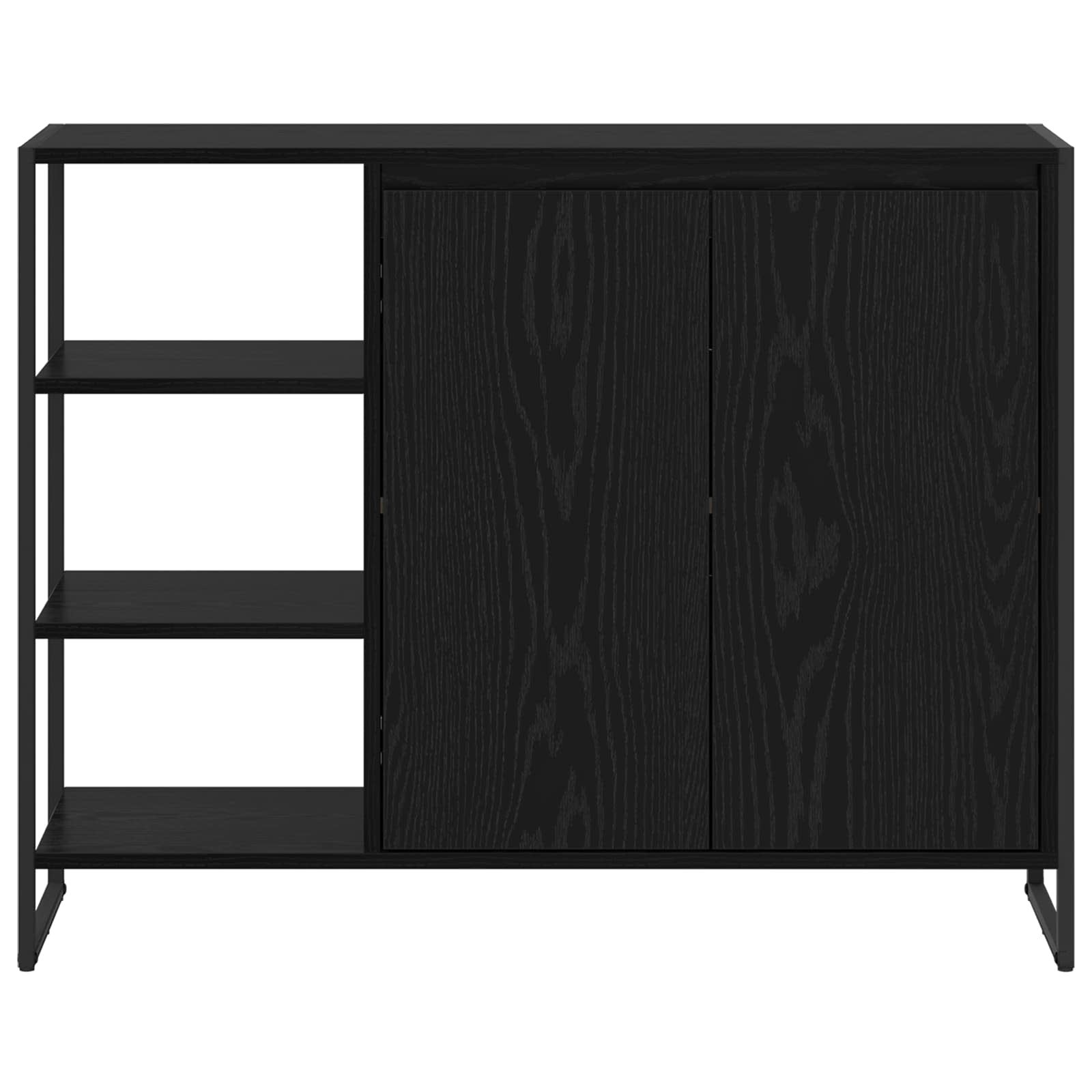 Dulap lateral Stejar Negru 96.5 x 30 x 75 cm Lemn compozit — imaginea 6