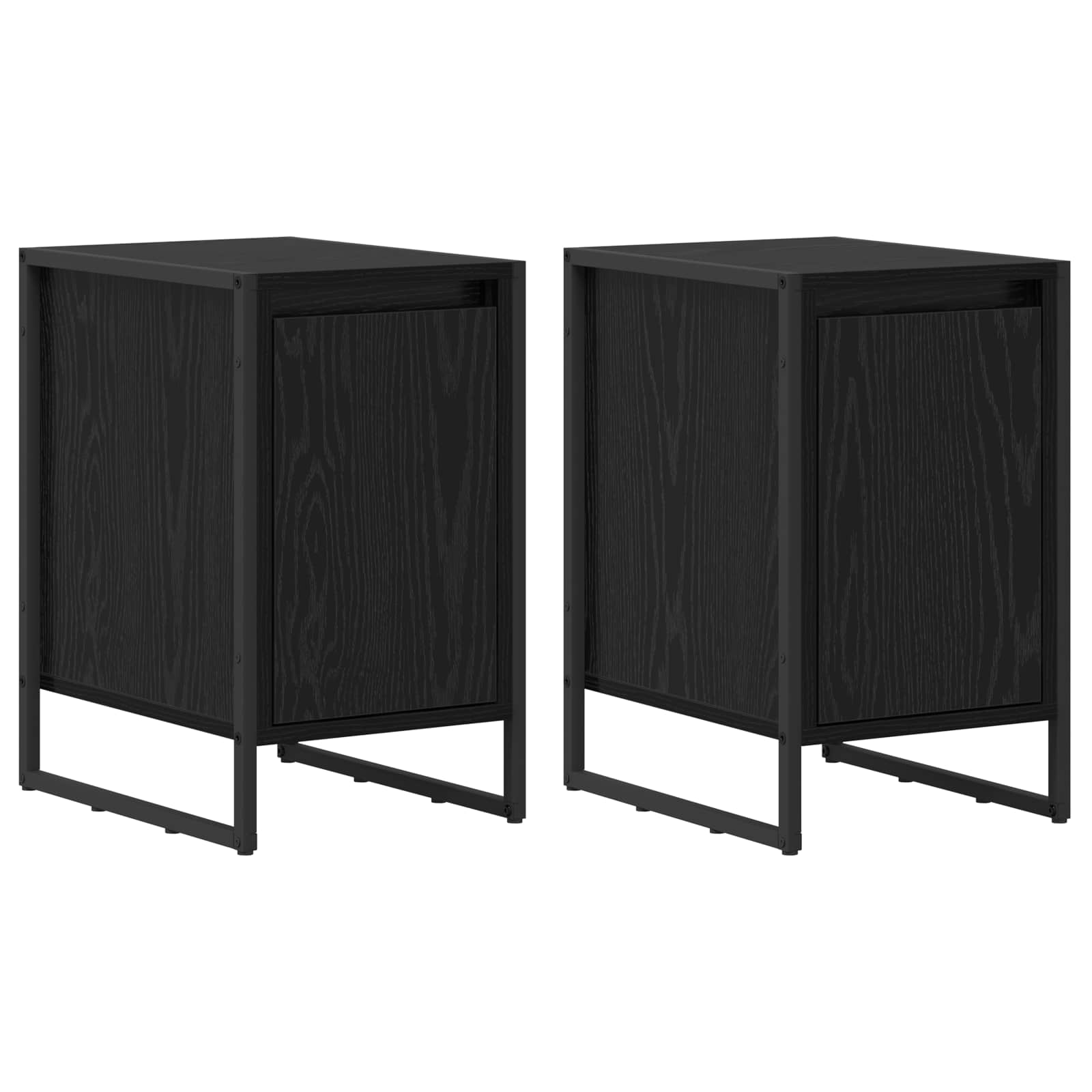 Noptiera 2 pcs Stejar Negru 39,5 x 30 x 50 cm Lemn compozit