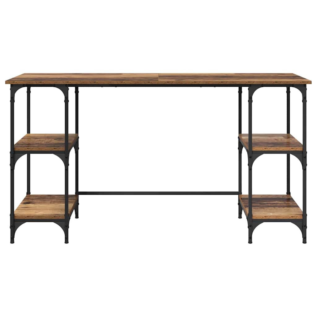 Birou cu raft Lemn Vechi 140 x 50 x 75 cm Lemn compozit — imaginea 6