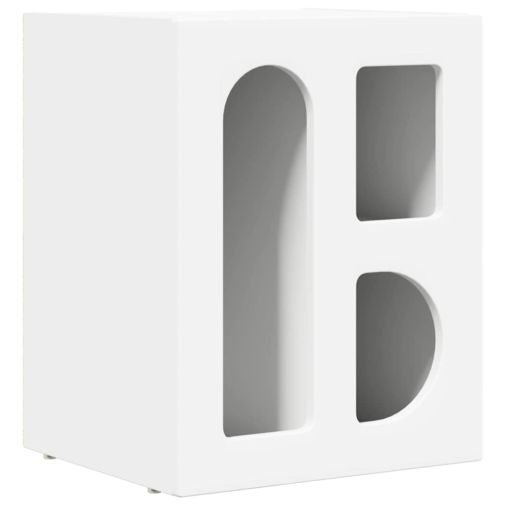 Noptiera 2 pcs Alb 40 x 35 x 50 cm Lemn compozit — imaginea 6