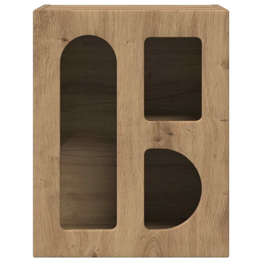 Noptiera Stejar Artizanal 40 x 35 x 50 cm Lemn compozit — imaginea 5