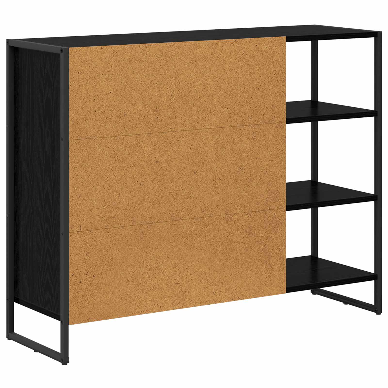 Dulap lateral Stejar Negru 96.5 x 30 x 75 cm Lemn compozit — imaginea 8