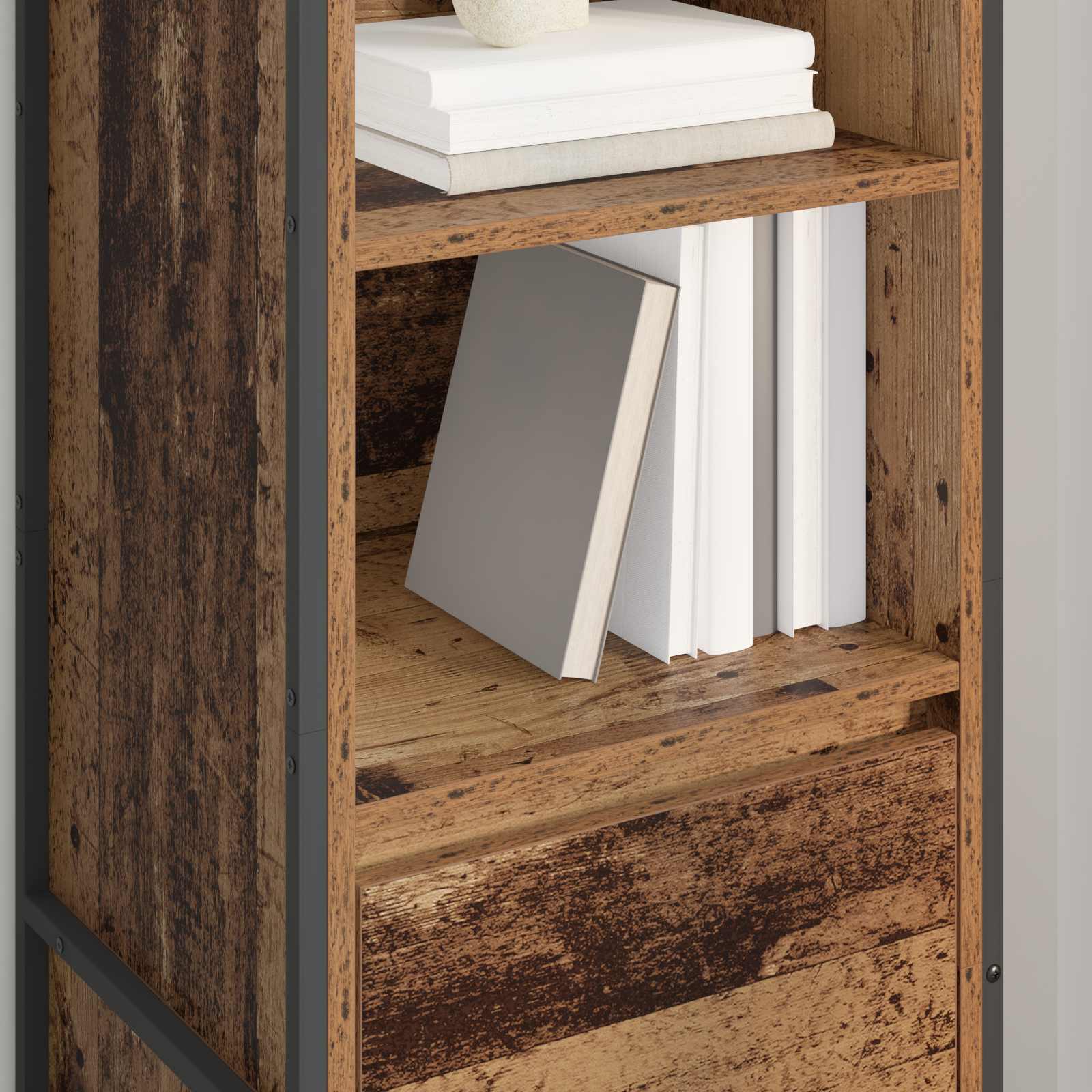 Dulap pentru carti Lemn Vechi 43 x 36 x 150.5 cm Lemn compozit — imaginea 4