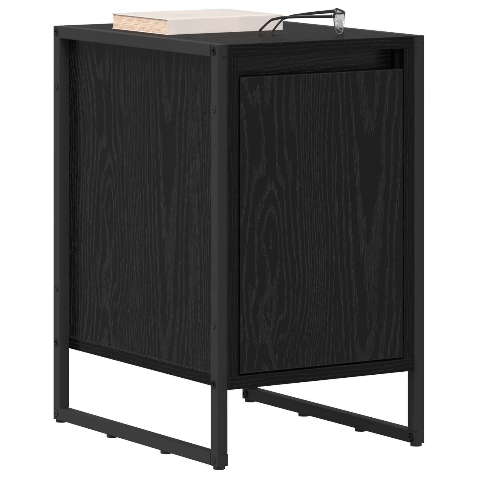 Noptiera 2 pcs Stejar Negru 39,5 x 30 x 50 cm Lemn compozit — imaginea 3