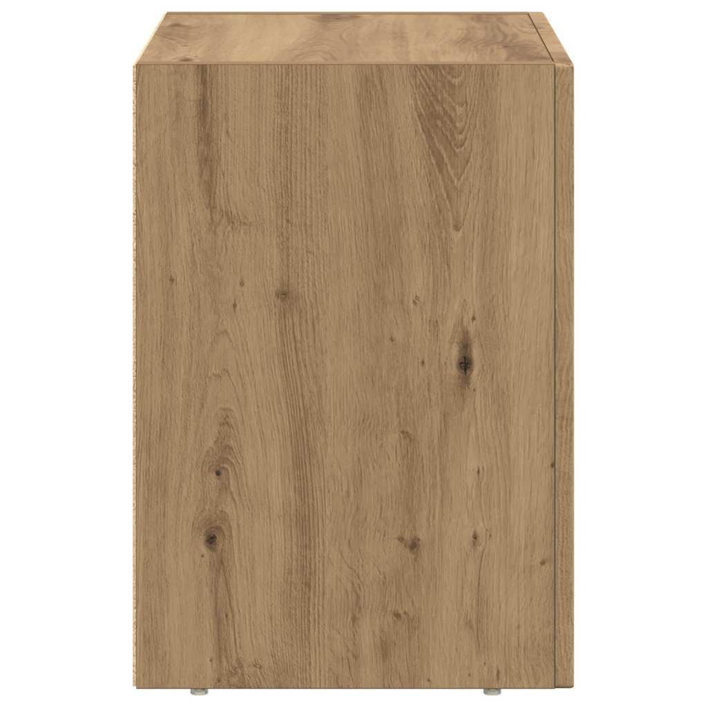 Noptiera Stejar Artizanal 40 x 35 x 50 cm Lemn compozit — imaginea 6