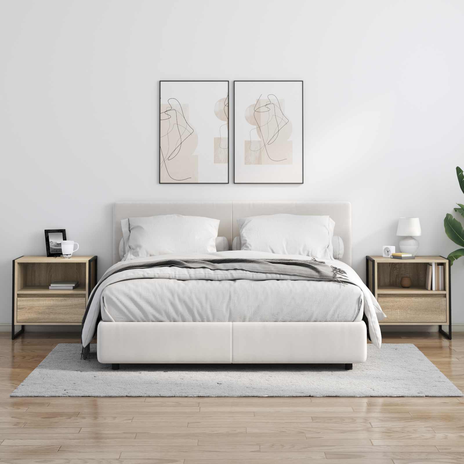 Noptiera cu sertar 2 pcs Sonoma 50 x 39,5 x 50 cm Lemn compozit — imaginea 4