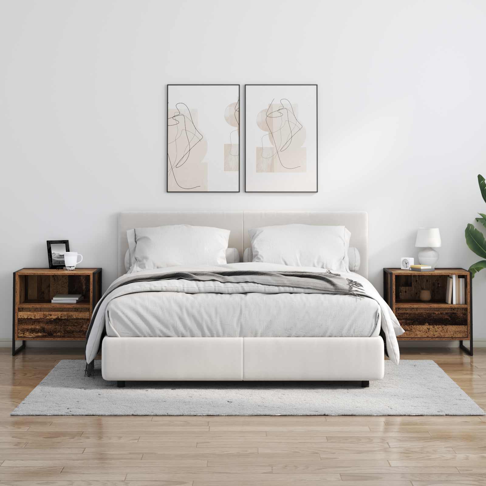 Noptiera cu sertar Lemn Vechi 50 x 39,5 x 50 cm Lemn compozit — imaginea 4