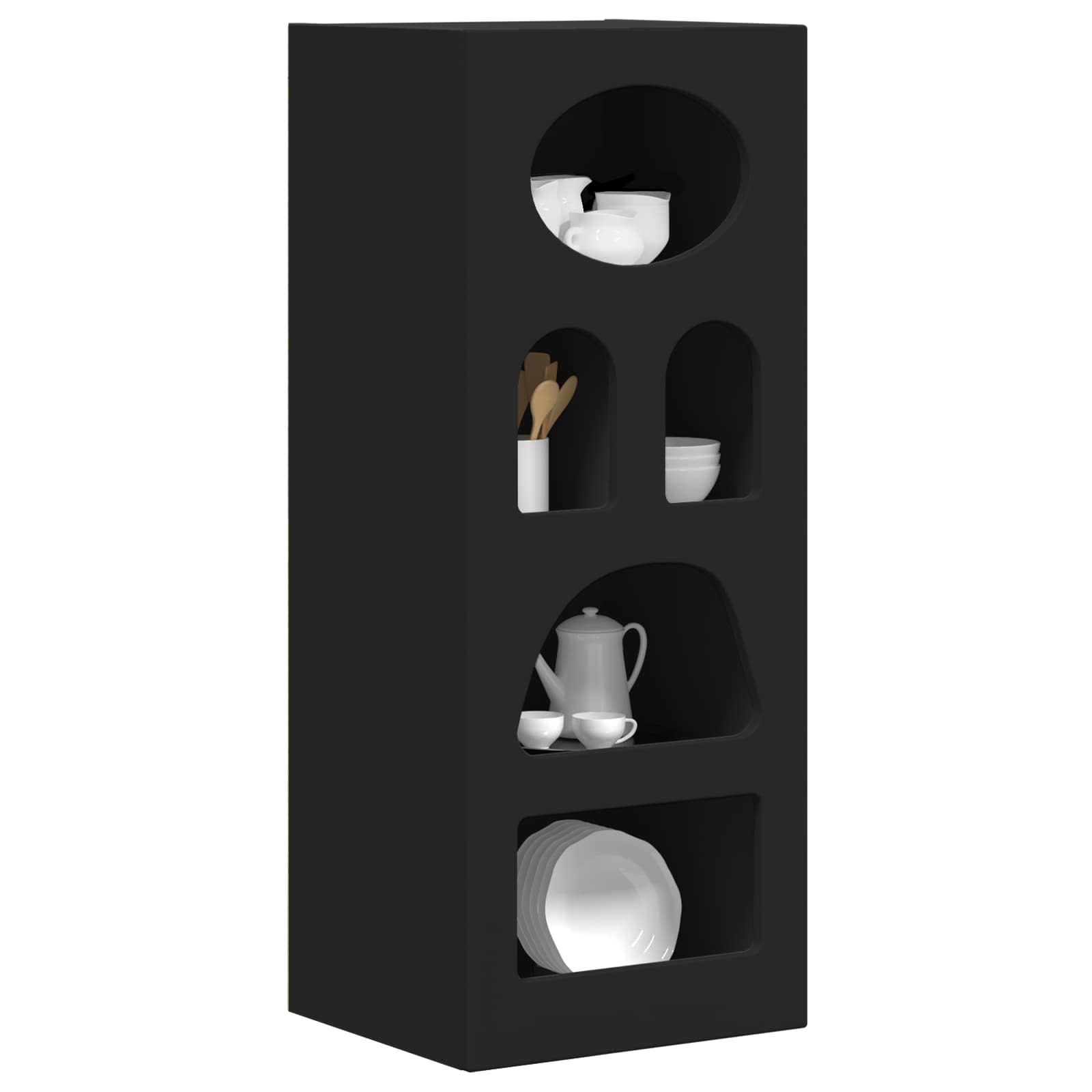 Bufet Negru 40 x 35 x 100,5 cm Lemn compozit — imaginea 3