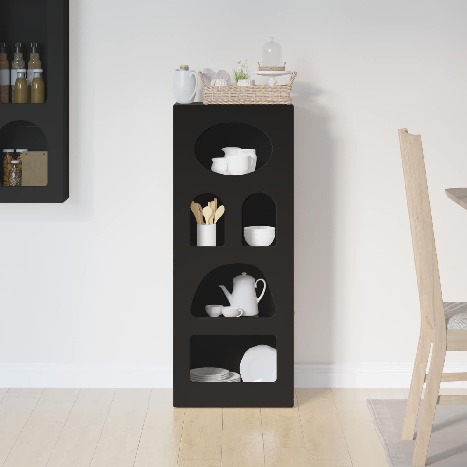 Bufet Negru 40 x 35 x 100,5 cm Lemn compozit — imaginea 4