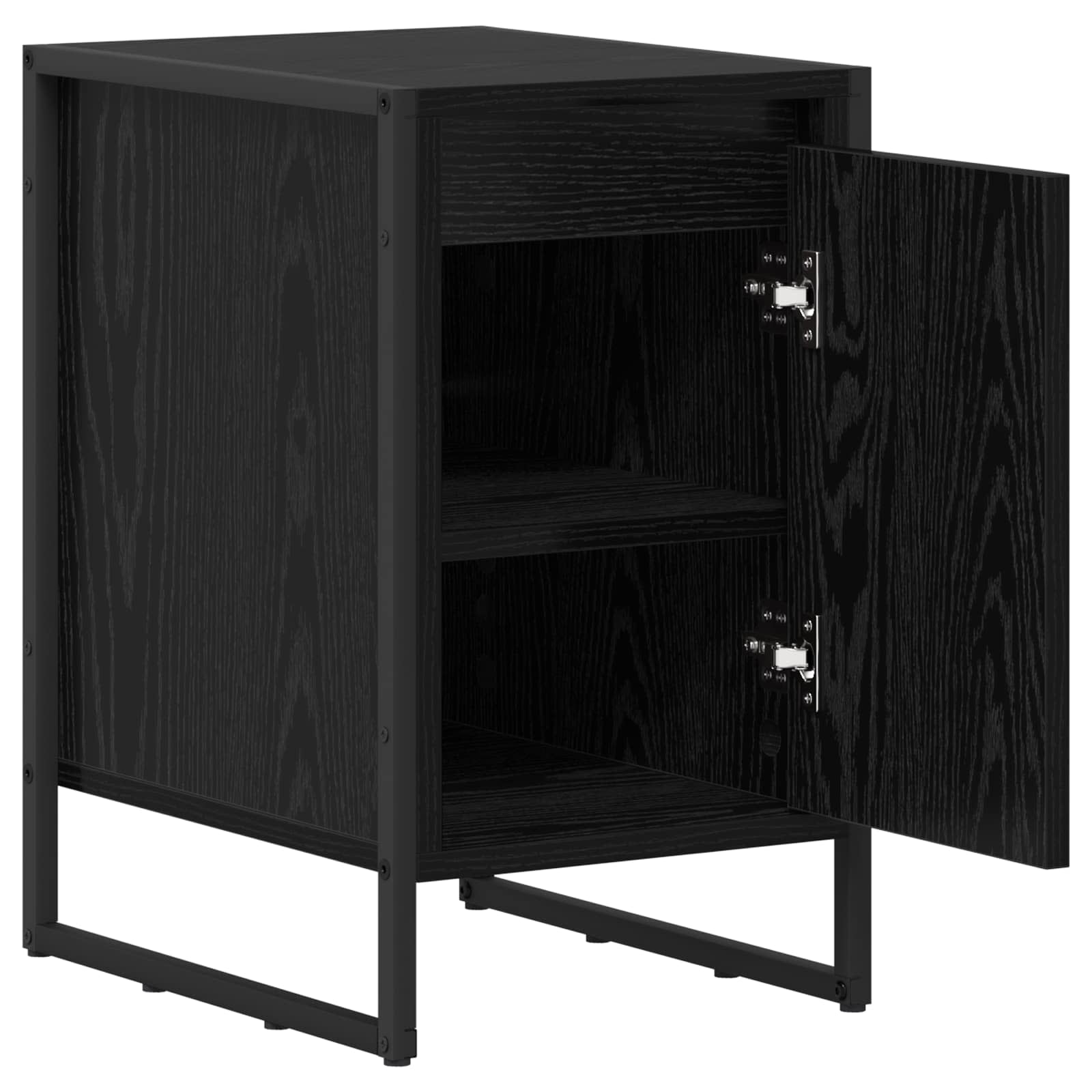 Noptiera 2 pcs Stejar Negru 39,5 x 30 x 50 cm Lemn compozit — imaginea 6