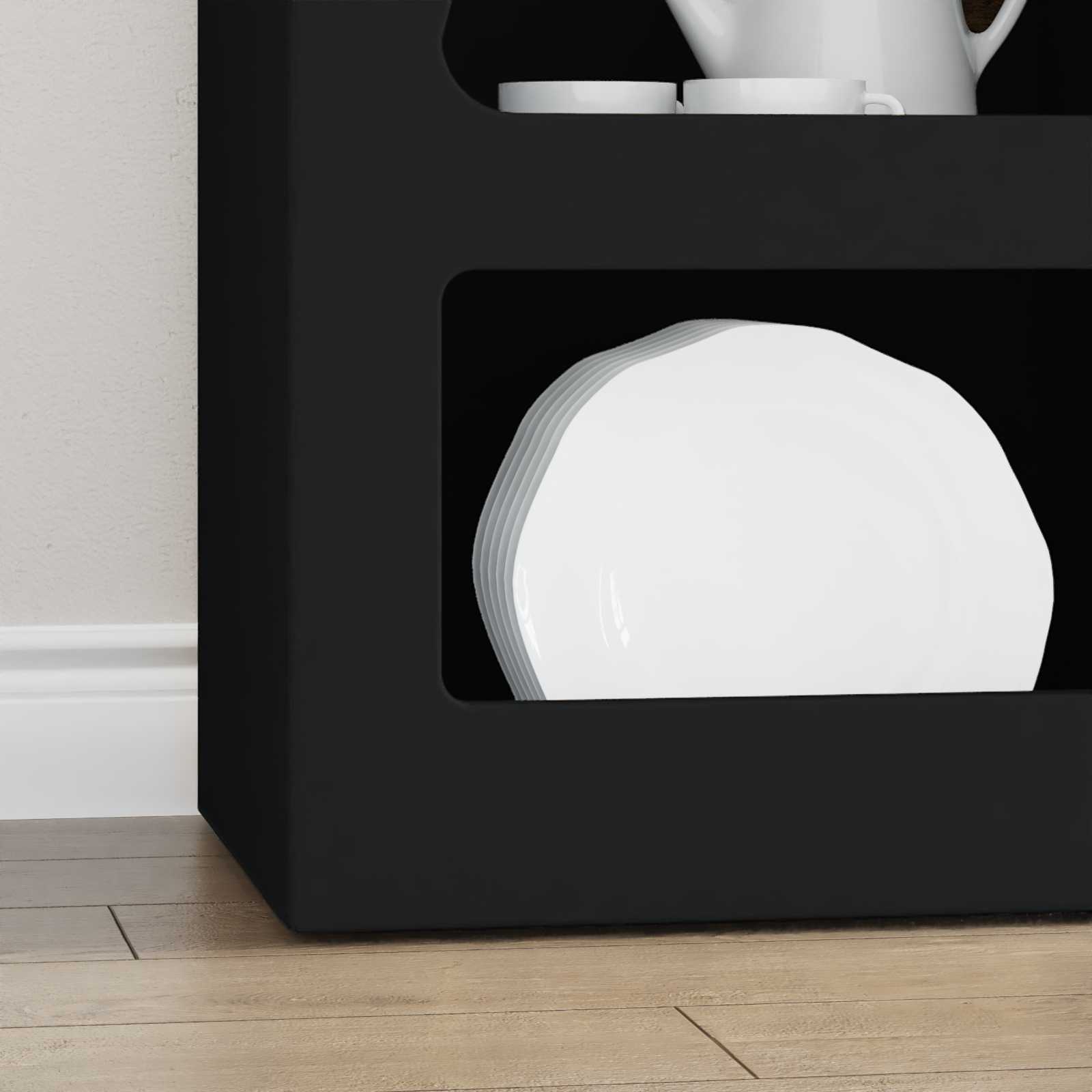 Bufet Negru 40 x 35 x 100,5 cm Lemn compozit — imaginea 5