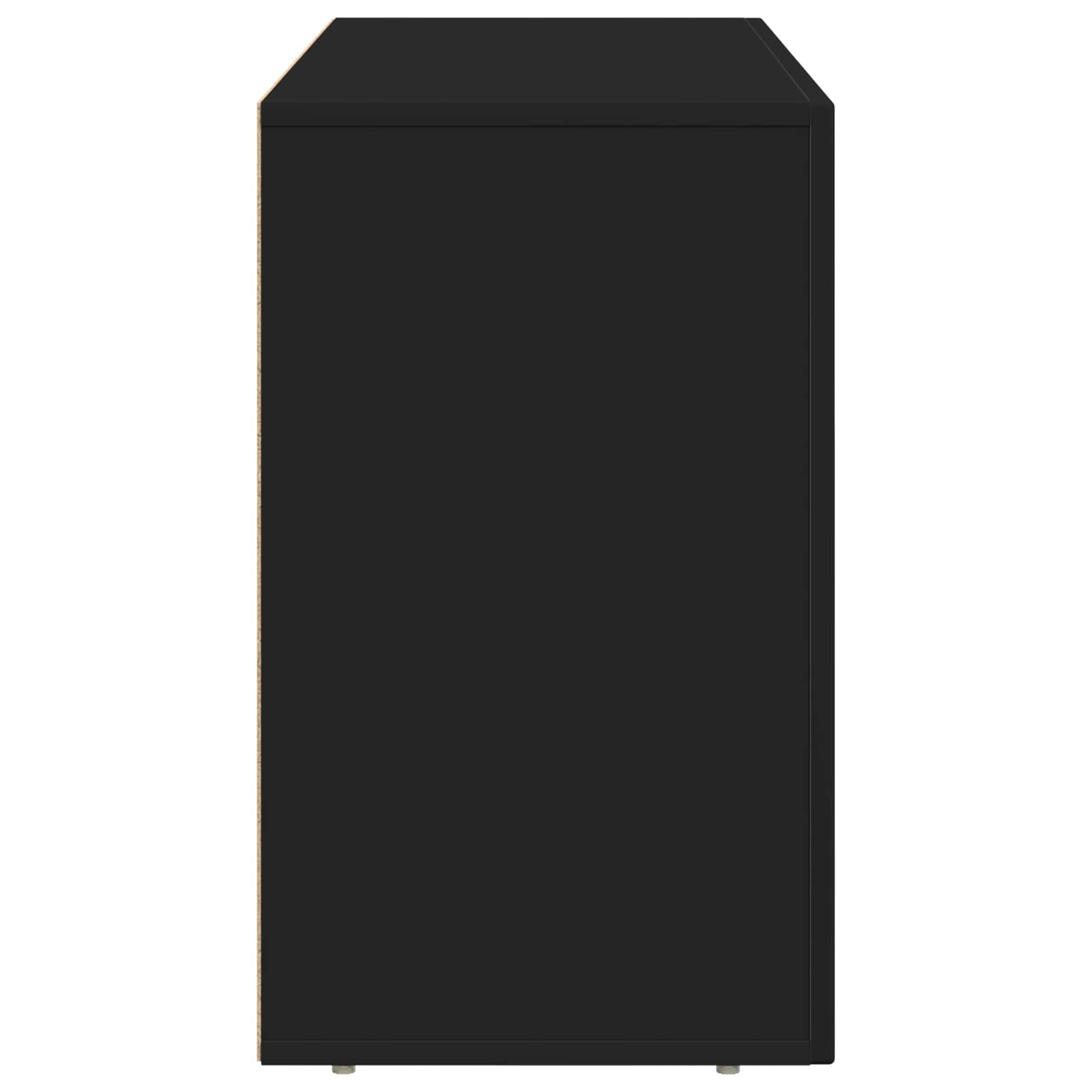 Bufet Negru 100 x 35 x 59 cm Lemn compozit — imaginea 7