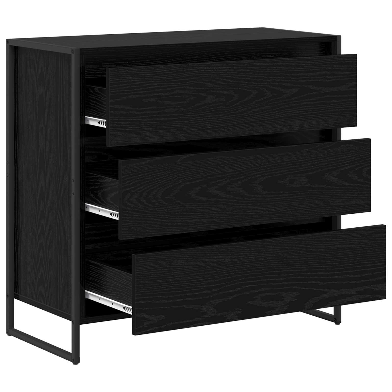 Bufet cu sertar Stejar Negru 79 x 36 x 75.5 cm Lemn compozit — imaginea 5