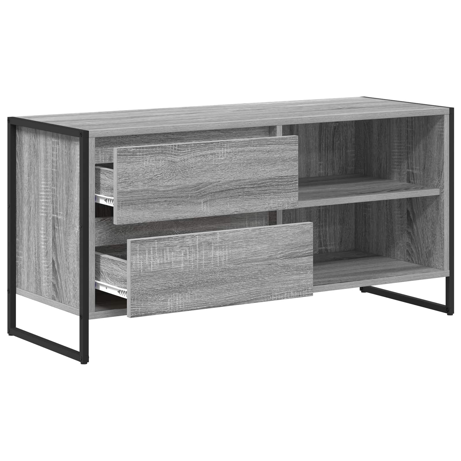 Cabinet TV Gri Sonoma 100 x 36 x 49,5 cm Lemn compozit — imaginea 5