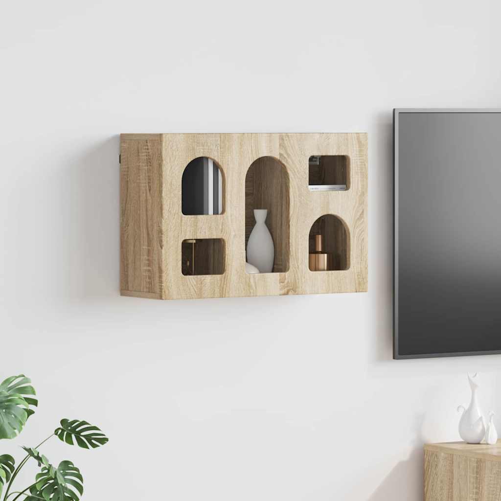 Dulap suspendat Stejar Sonoma 60 x 20 x 40 cm Lemn compozit — imaginea 2