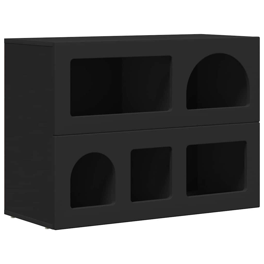 Bufet Negru 80.5 x 35 x 59 cm Lemn compozit