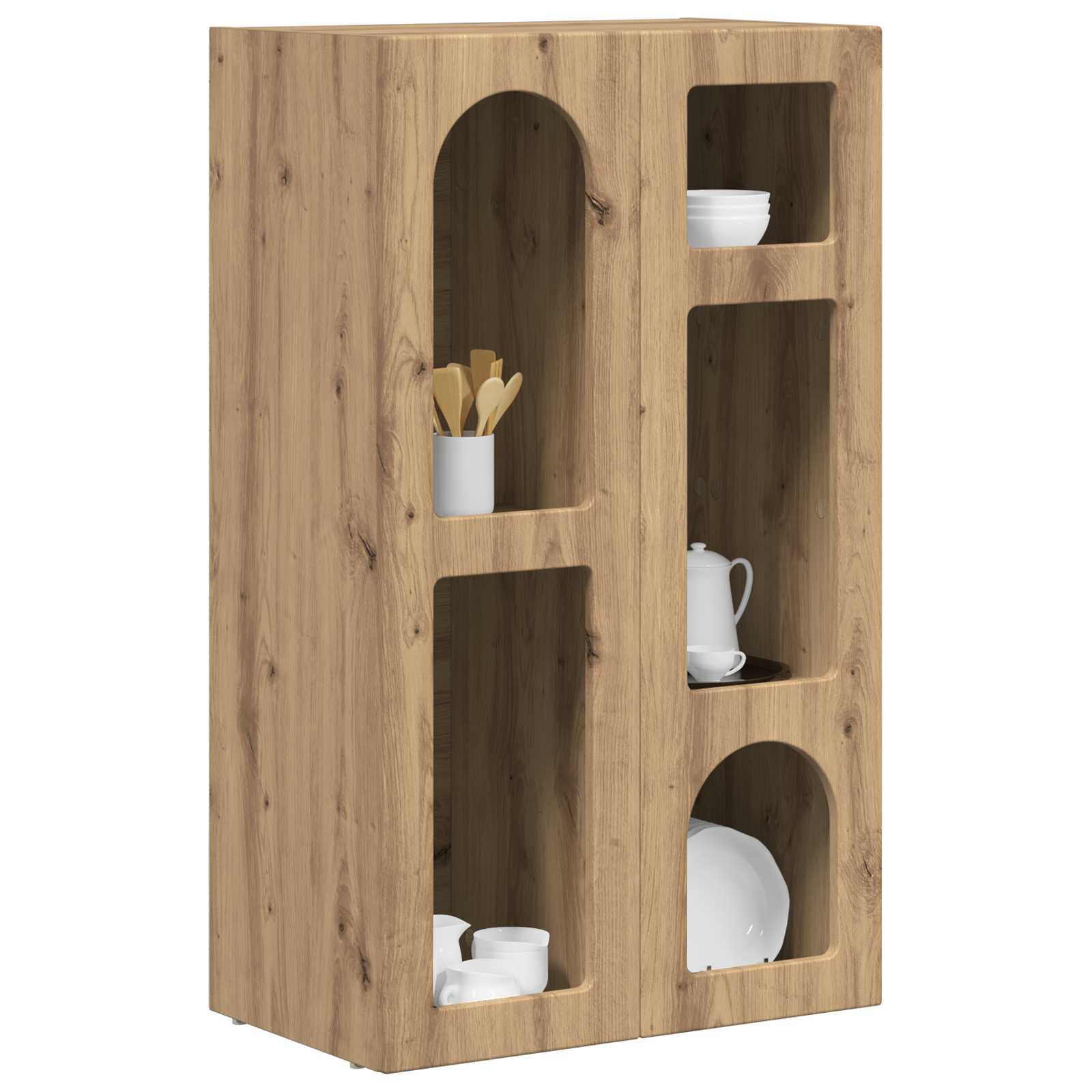 Bufet Stejar Artizanal 59 x 35 x 100,5 cm Lemn compozit — imaginea 3