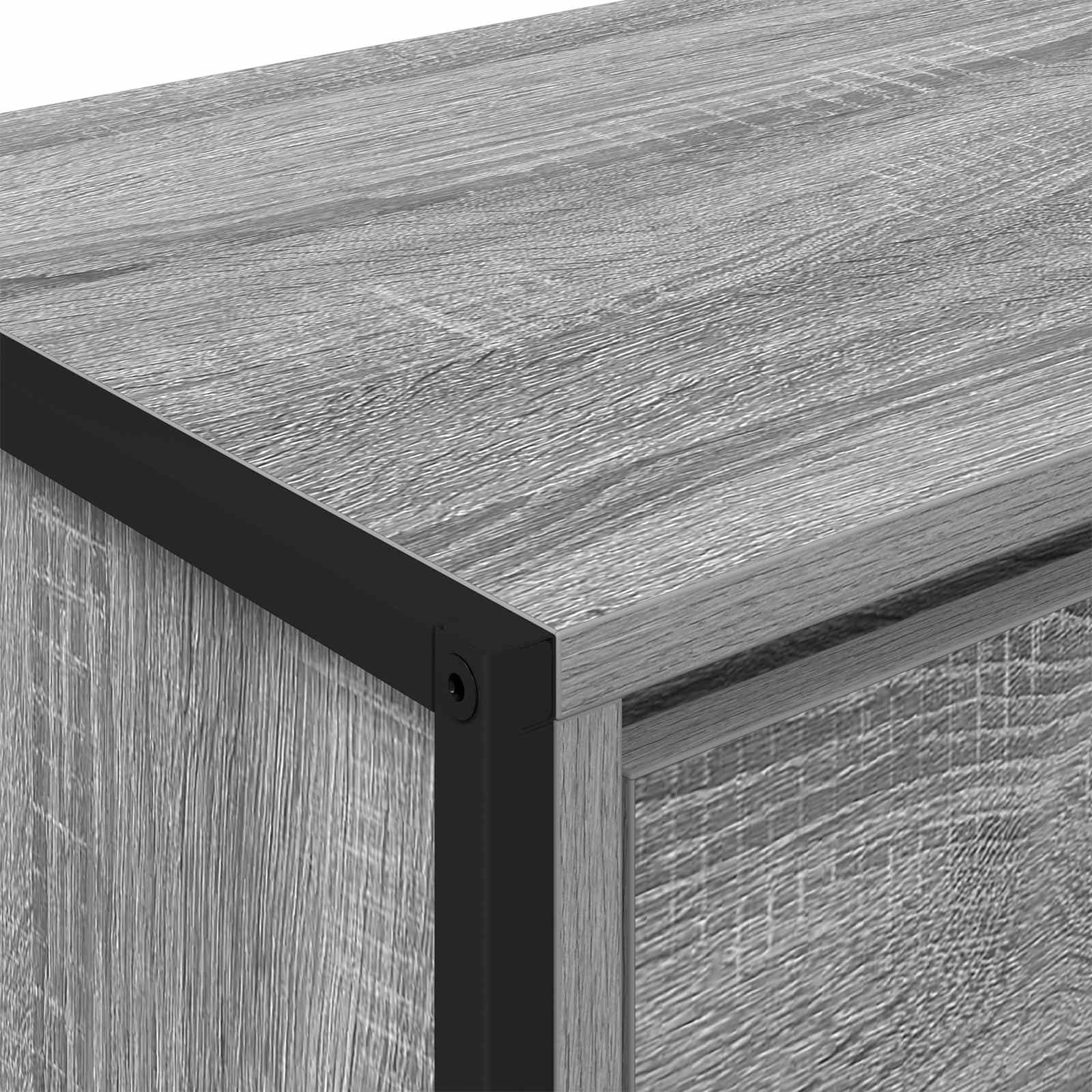 Cabinet TV Gri Sonoma 100 x 36 x 49,5 cm Lemn compozit — imaginea 9