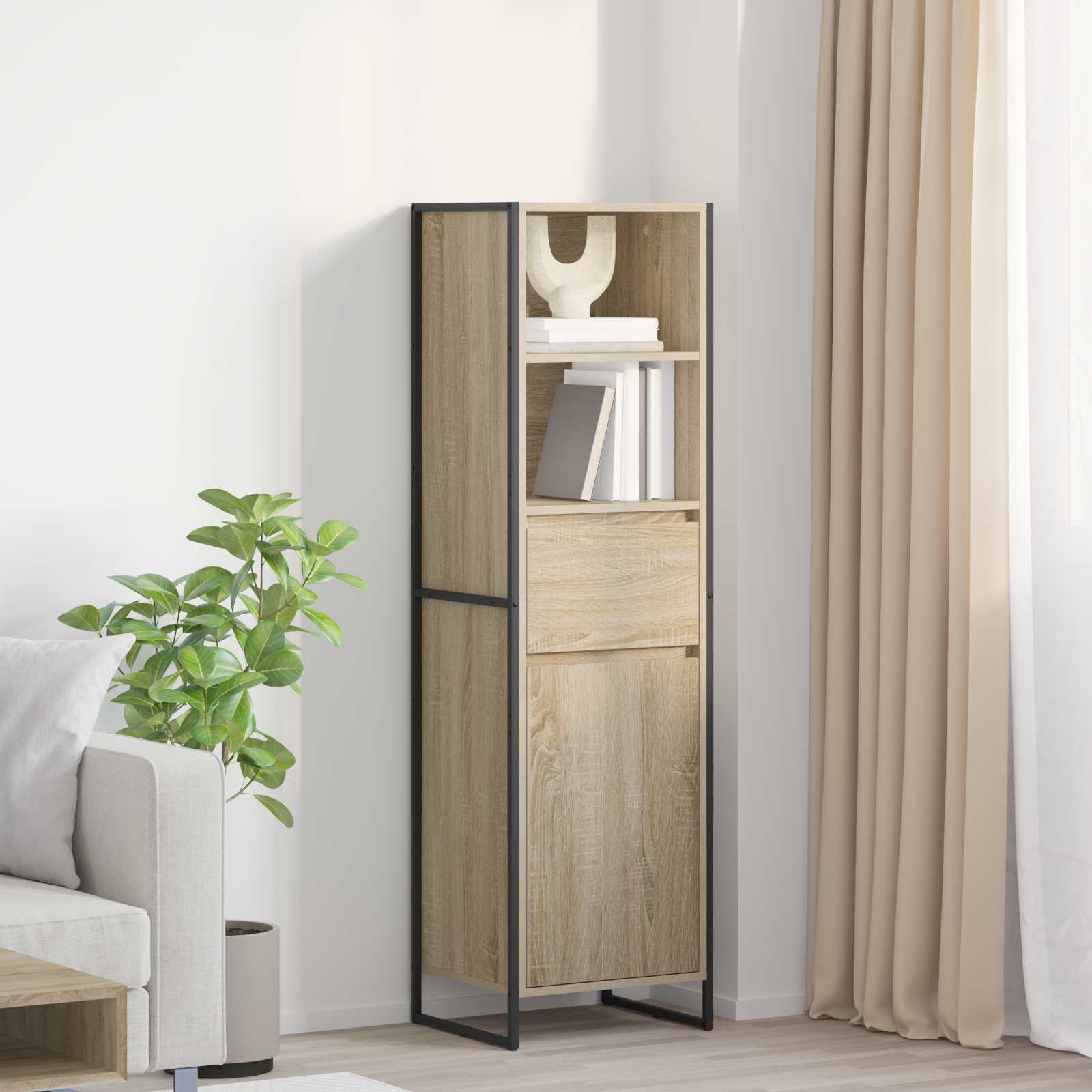 Dulap pentru carti Sonoma 43 x 36 x 150.5 cm Lemn compozit — imaginea 2