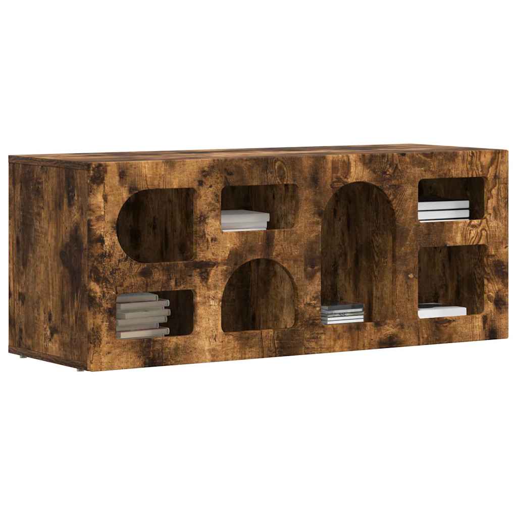 Cabinet TV Stejar fumuriu 100 x 35 x 40 cm Lemn compozit — imaginea 4