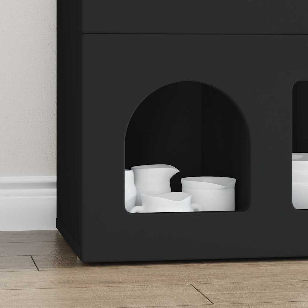 Bufet Negru 80.5 x 35 x 59 cm Lemn compozit — imaginea 6