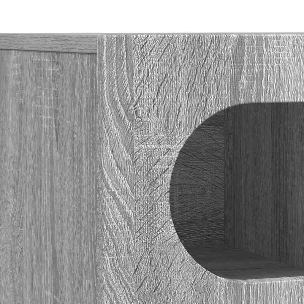 Cabinet TV Gri Sonoma 100 x 35 x 40 cm Lemn compozit — imaginea 9