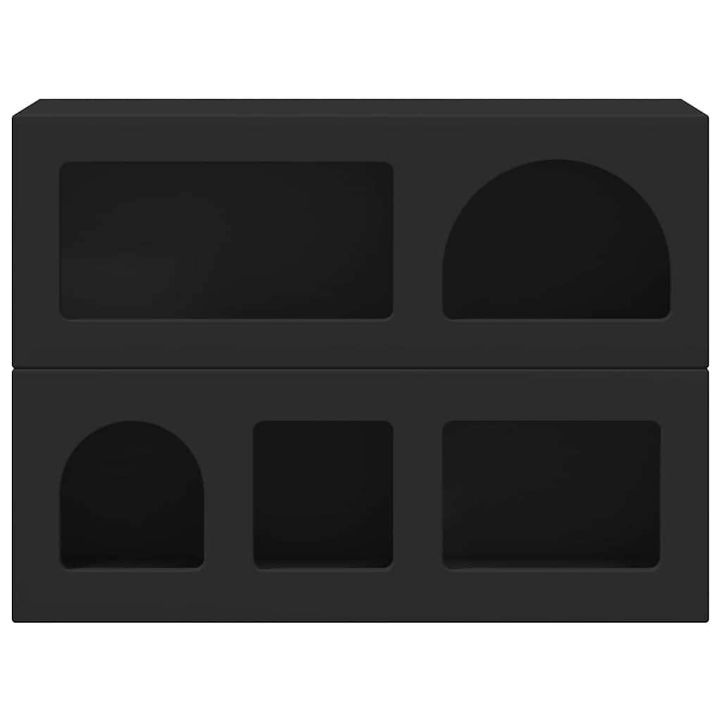 Bufet Negru 80.5 x 35 x 59 cm Lemn compozit — imaginea 7
