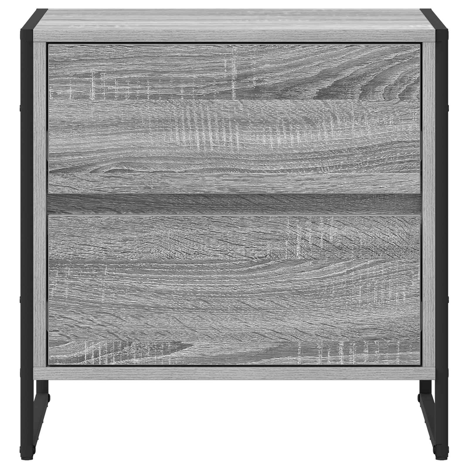 Noptiera cu sertar Gri Sonoma 50 x 39.5 x 50 cm Lemn compozit — imaginea 5