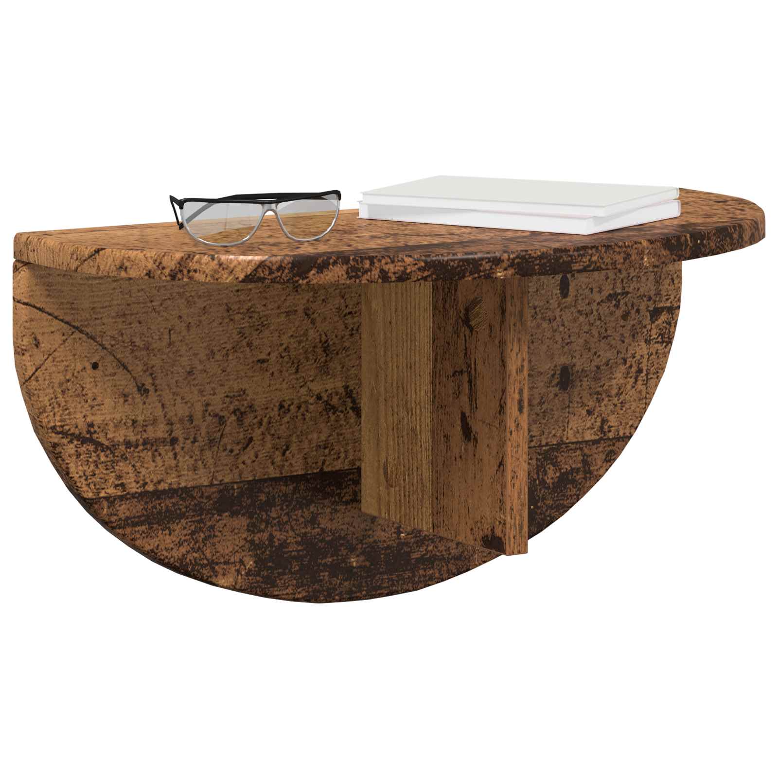 Raft de perete 2 pcs Lemn vechi 38 x 19 x 19 cm Lemn compozit — imaginea 3