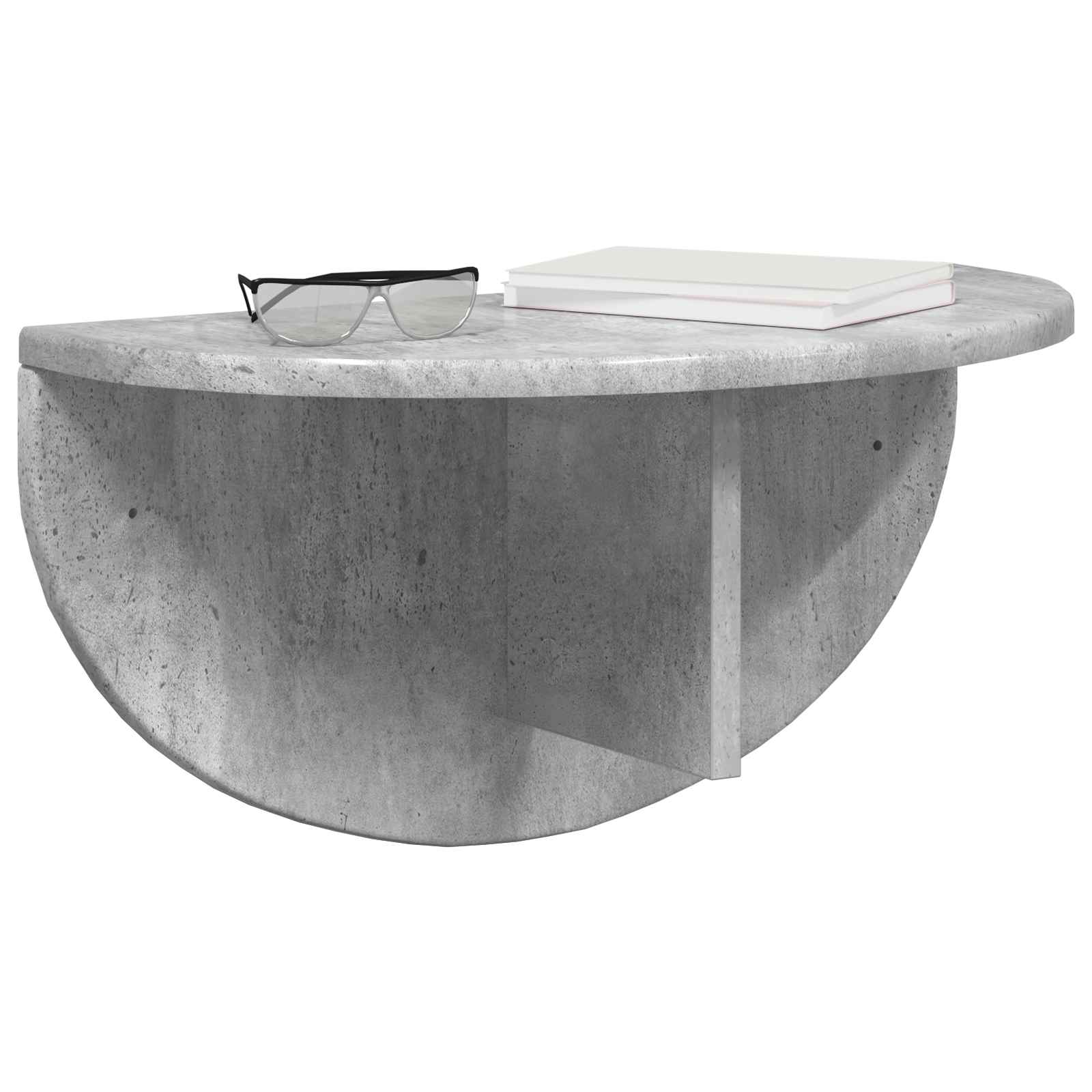 Raft de perete Gri din beton 38 x 19 x 19 cm Lemn compozit — imaginea 3