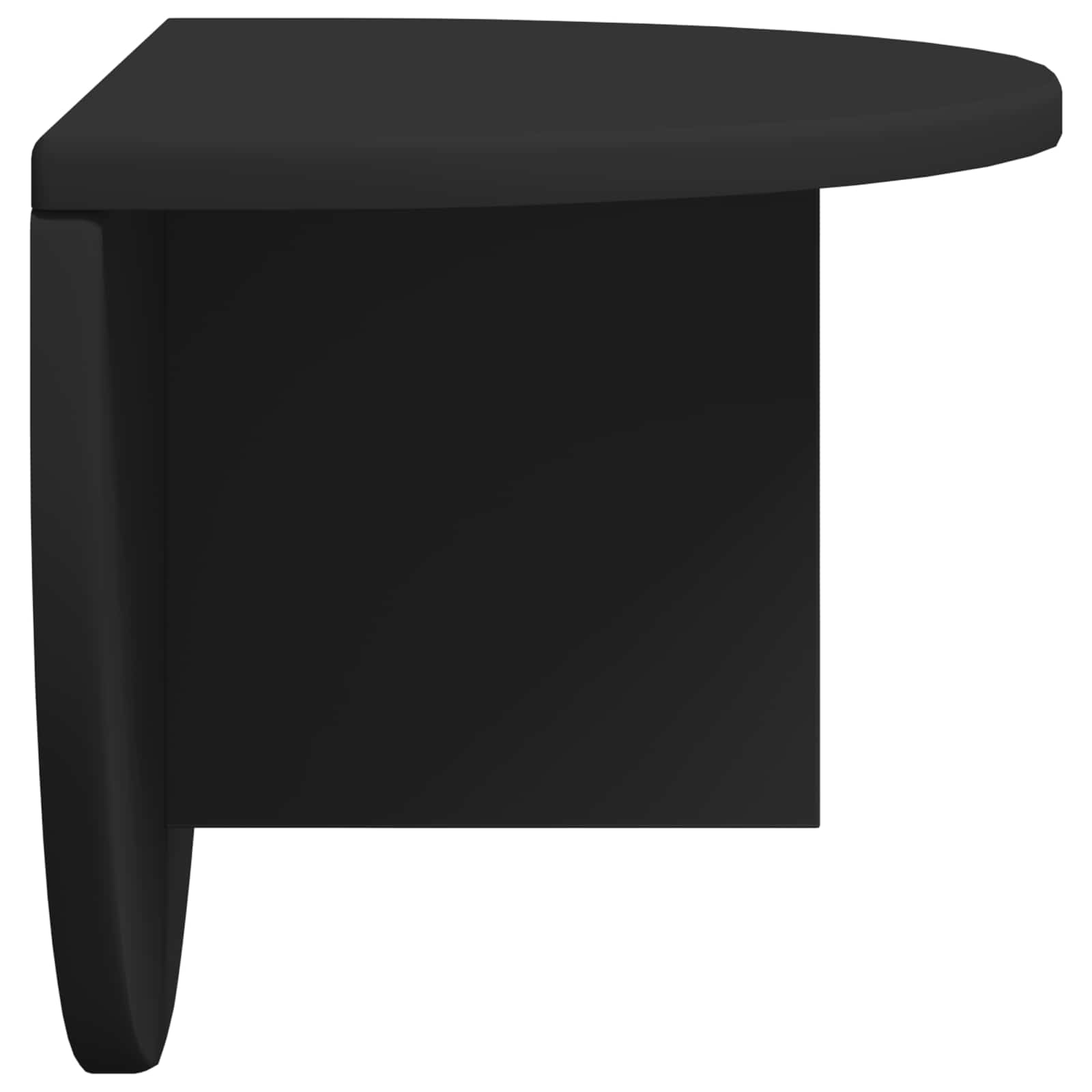 Raft de perete Pe perete Negru 38 x 19 x 19 cm Lemn compozit — imaginea 6