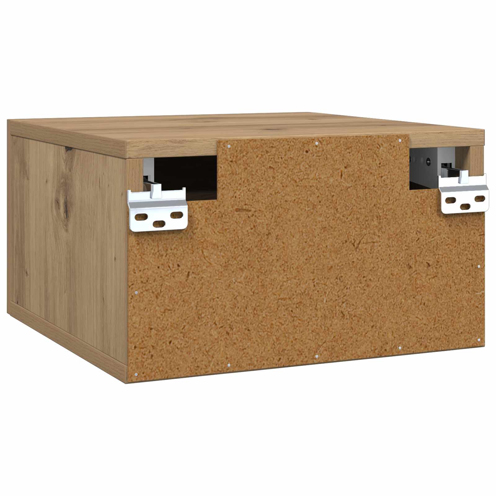 Noptiera Stejar artizanal 35 x 35 x 20 cm Lemn compozit — imaginea 7