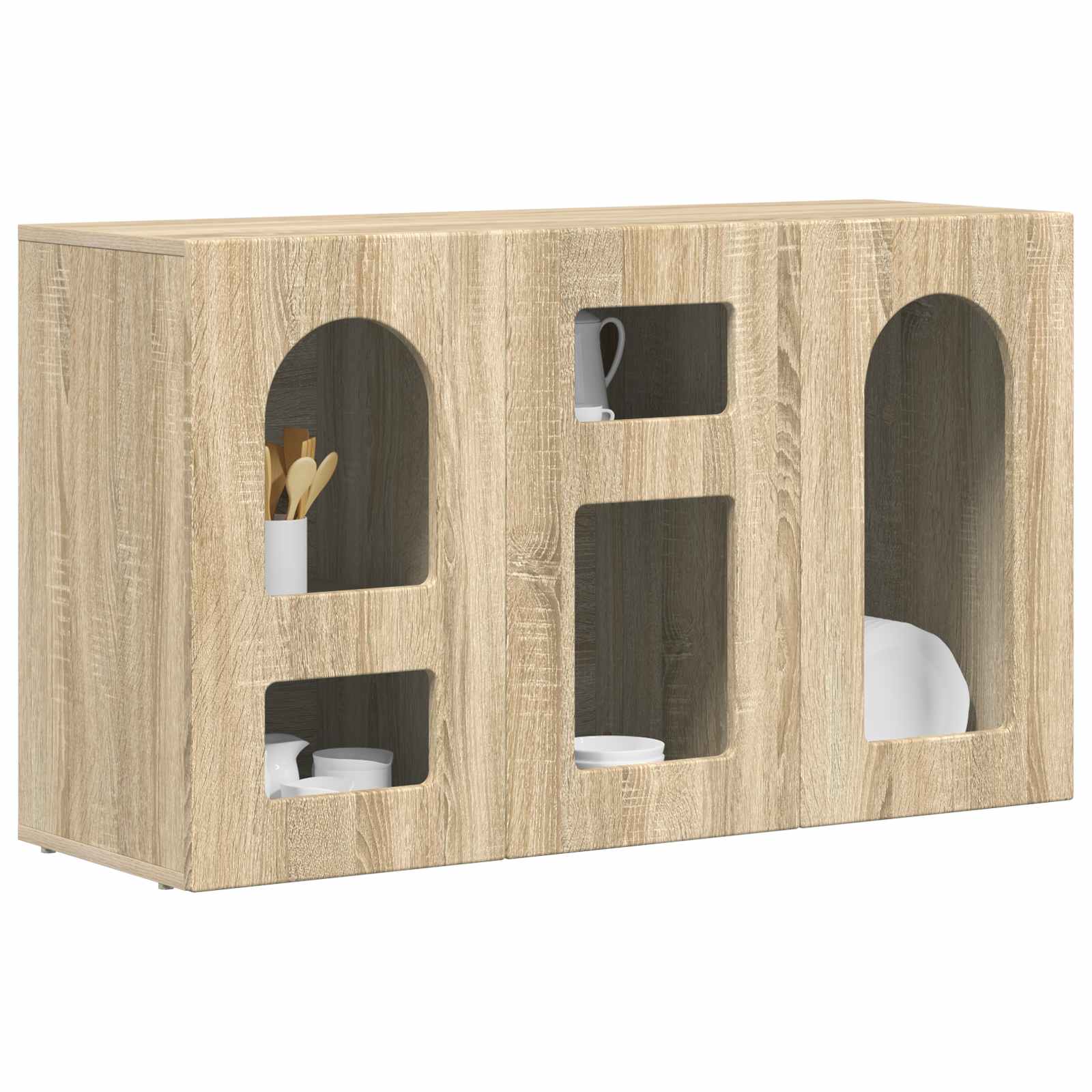 Bufet Stejar Sonoma 100 x 35 x 59 cm Lemn compozit — imaginea 3