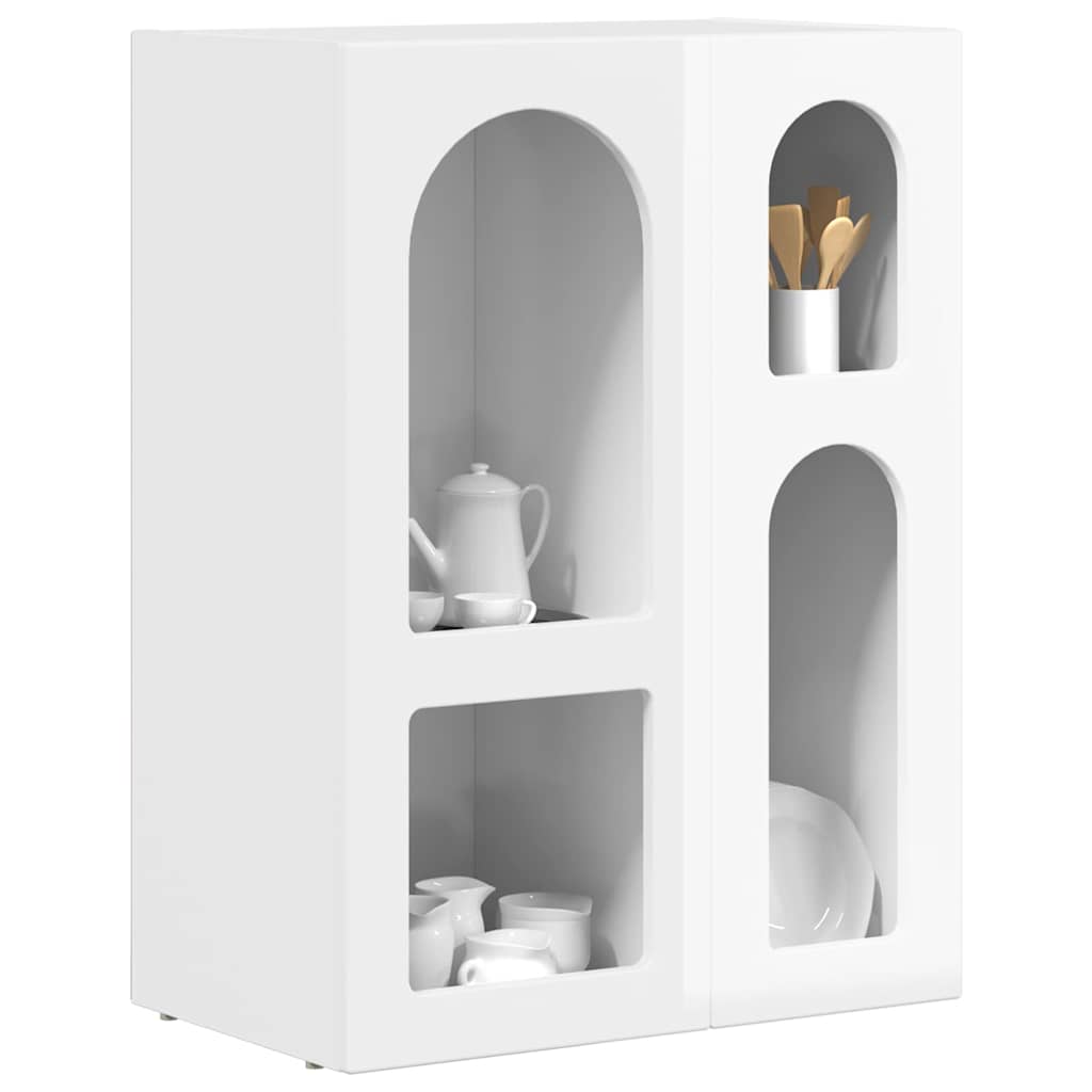 Bufet Alb lucios 59 x 35 x 80.5 cm Lemn compozit — imaginea 4