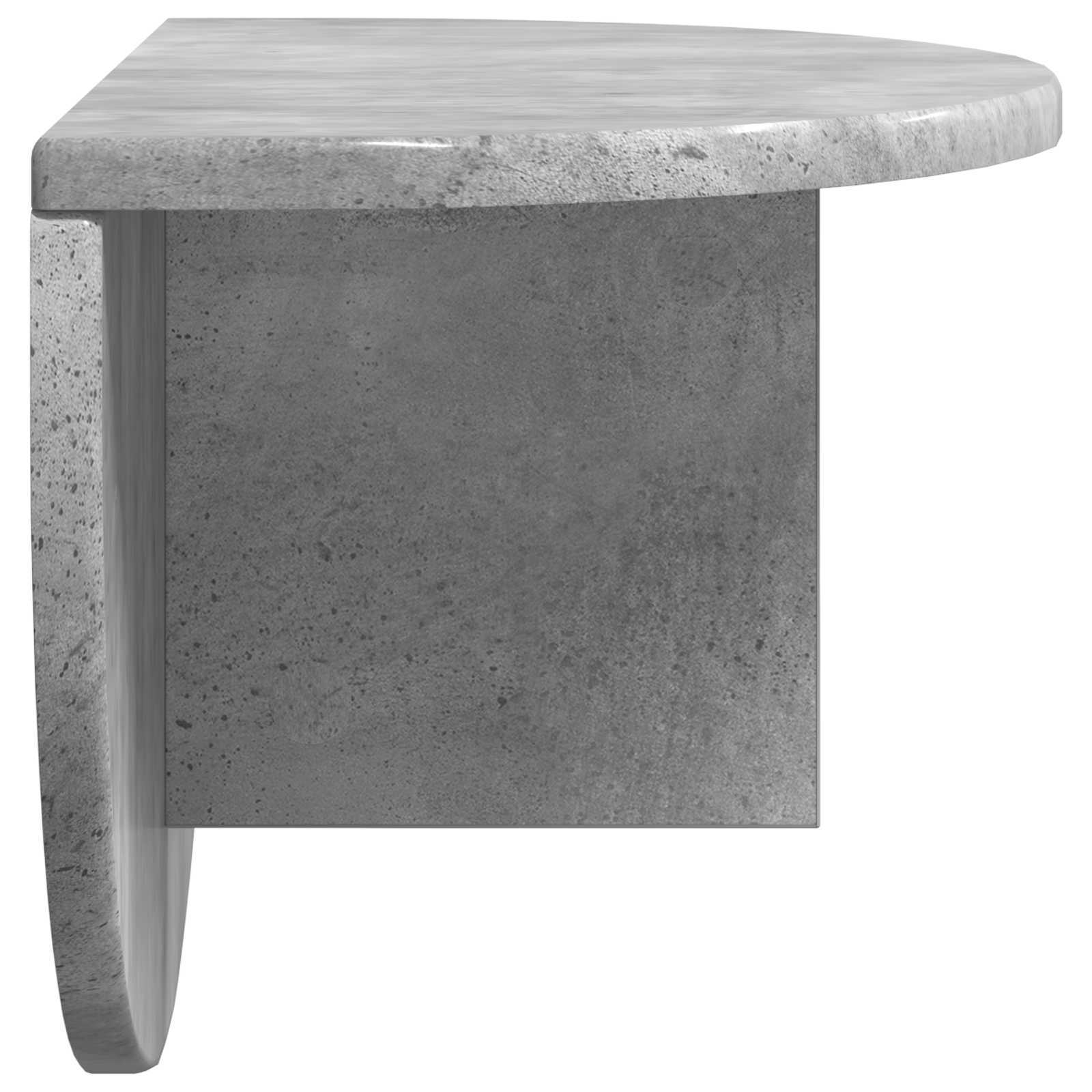 Raft de perete Gri din beton 38 x 19 x 19 cm Lemn compozit — imaginea 6