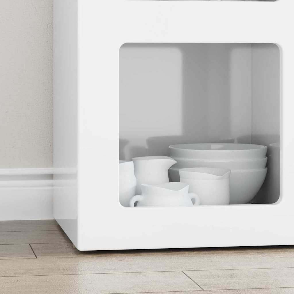 Bufet Alb lucios 59 x 35 x 80.5 cm Lemn compozit — imaginea 6