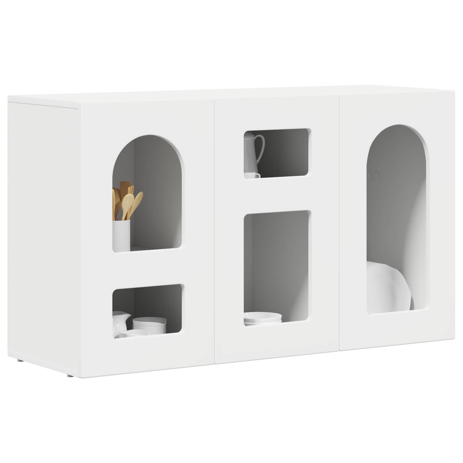 Bufet Alb 100 x 35 x 59 cm Lemn compozit — imaginea 3