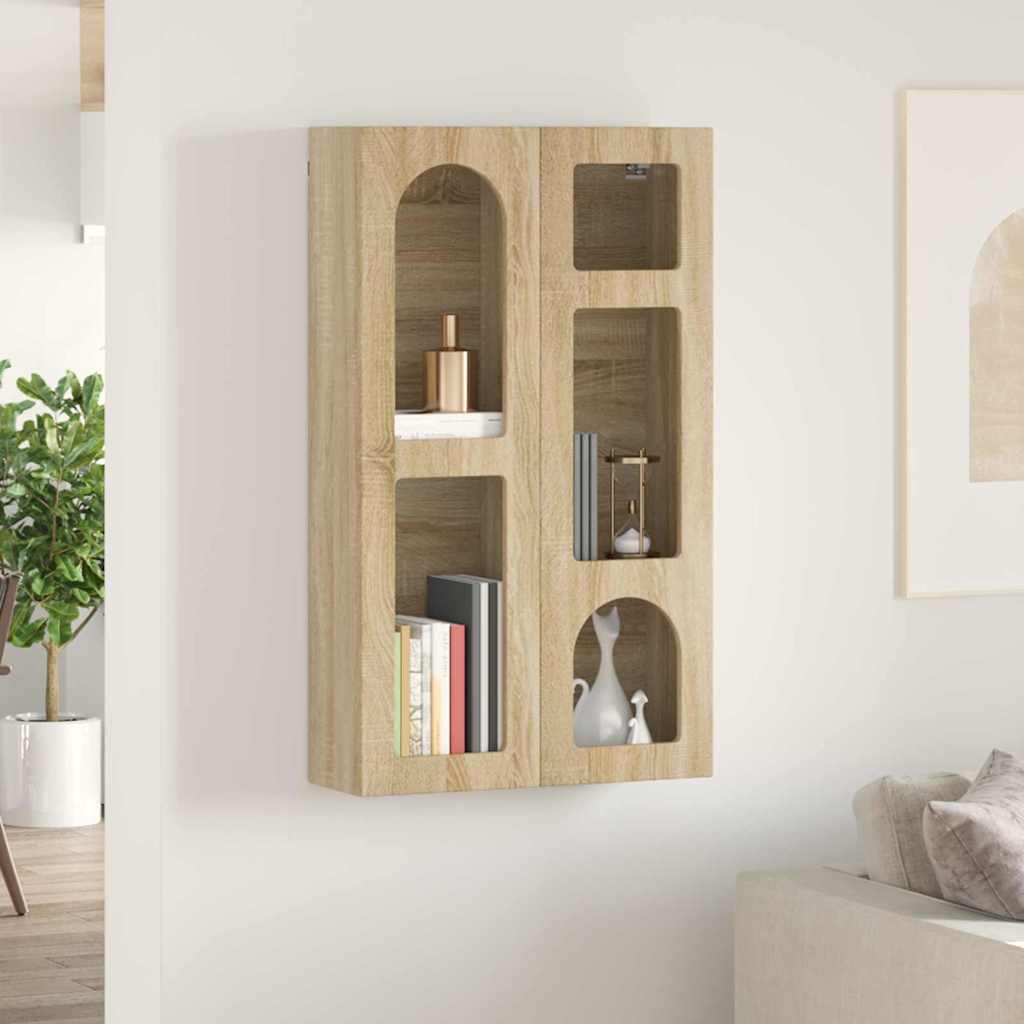 Dulap suspendat Stejar Sonoma 59 x 20 x 100 cm Lemn compozit — imaginea 5