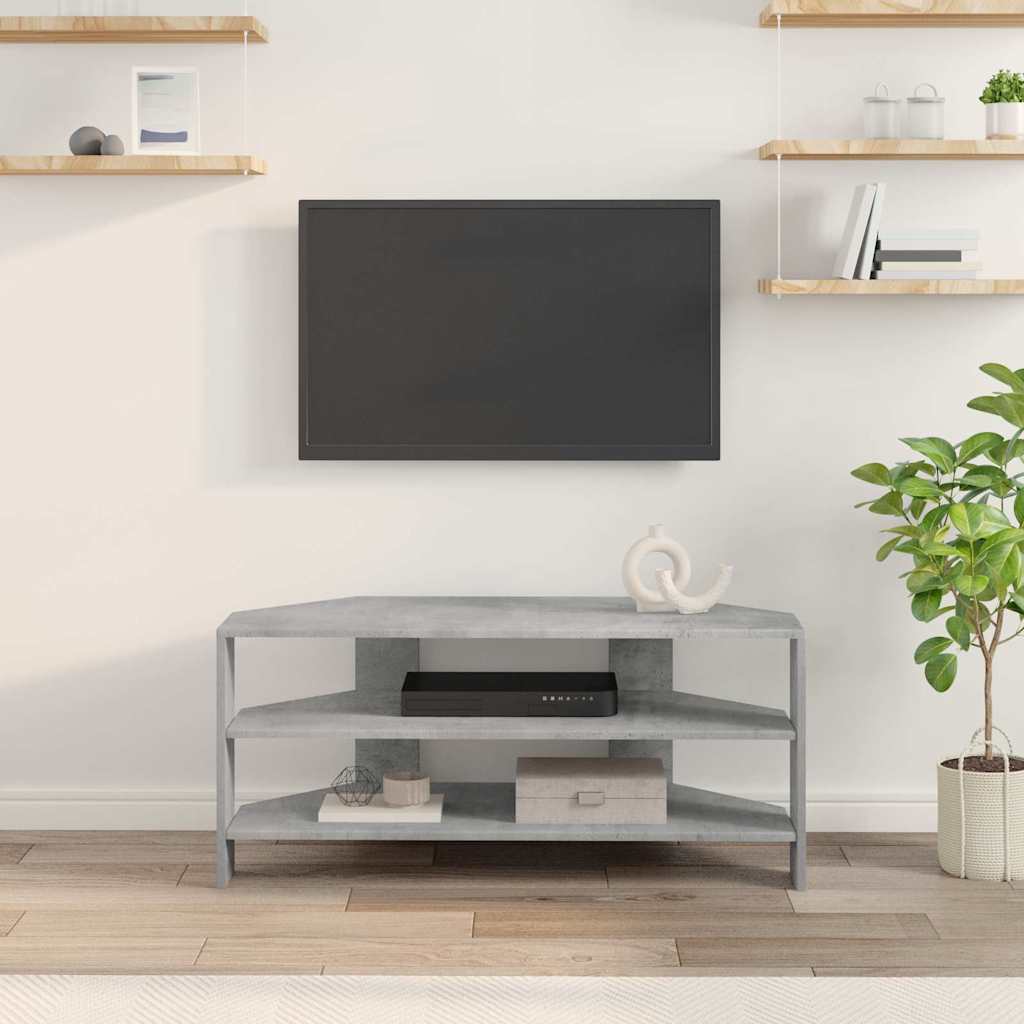 DulapdecoltpentruTV Gri din beton 102x40,5x45cm Lemn compozit — imaginea 5