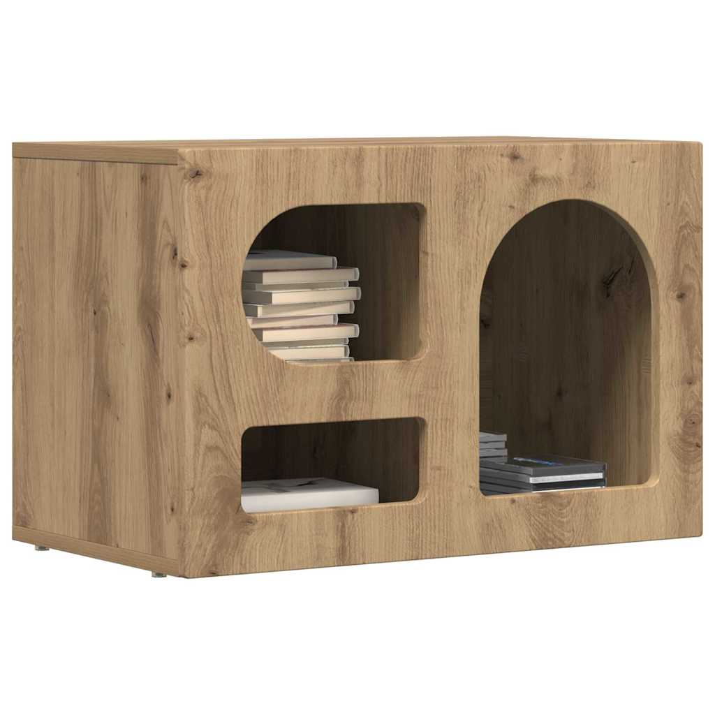 Cabinet TV Stejar Artizanal 60 x 35 x 40 cm Lemn compozit — imaginea 4