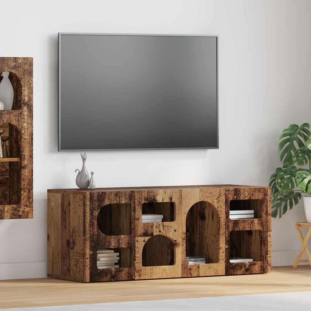 Cabinet TV Lemn vechi 100 x 35 x 40 cm Lemn compozit — imaginea 2