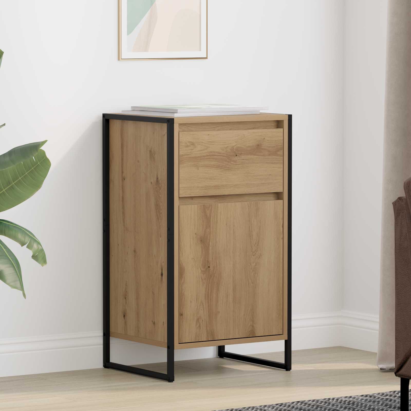 Bufet Stejar artizanal 81 x 36 x 150.5 cm Lemn compozit — imaginea 2