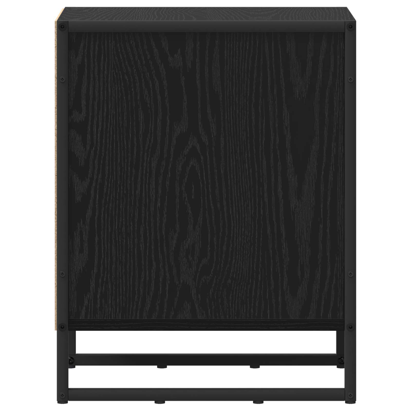 Noptiera Stejar Negru 39,5 x 30 x 50 cm Lemn compozit — imaginea 7